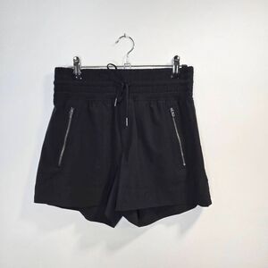 Athleta Camden Shorts Women 0 Black Elastic Waist Drawstring Training Athleisure